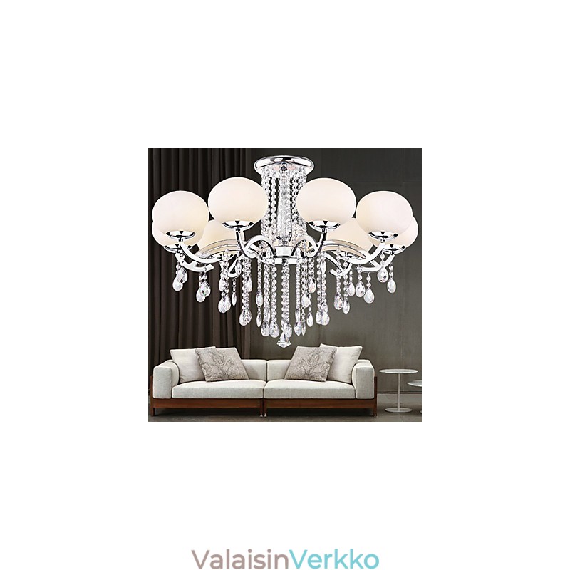 Kattokruunu Crystal Luxury Modern Living 9 valoa