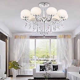 Kattokruunu Crystal Luxury Modern Living 9 valoa