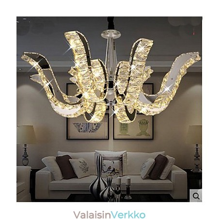 Kristallilamppu Moderni ylellinen kynttilä Crystal-riippuvalaisin Kristallilamppu Moderni ylellinen kynttilä Crystal-riippuvalaisin