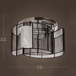 Kattovalaisin Moderni muotoilu 2 valoa musta
