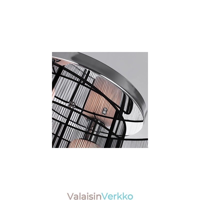 Kattovalaisin Moderni muotoilu 2 valoa musta