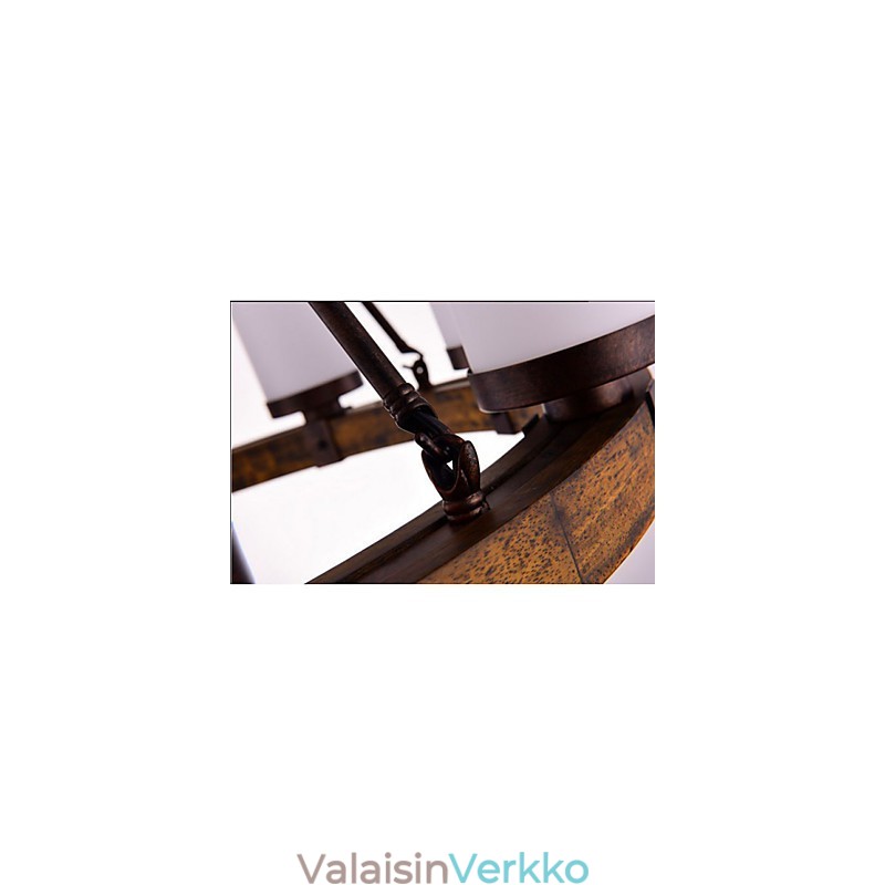 Vintage vanha puinen puinen kattokruunu