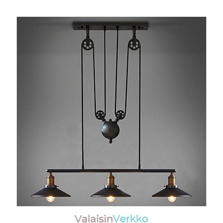Riippuvalot Vintage 3 Lights ST64 Polttimo Mukana ylös ja alas järjestelmä Riippuvalot Vintage 3 Lights ST64 Polttimo Mukana ylös ja alas järjestelmä