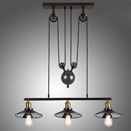 Riippuvalot Vintage 3 Lights ST64 Polttimo Mukana ylös ja alas järjestelmä