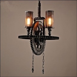 Industrial Wind Cafe henkilökohtainen Studio Gear Double Head riipus
