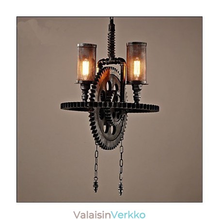 Industrial Wind Cafe henkilökohtainen Studio Gear Double Head riipus