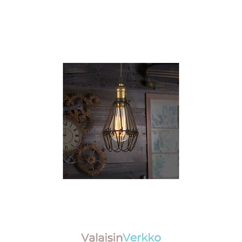 Pendant Lights Vintage amerikkalainen maalaistyylinen muinaisia tapoja takorautainen pieni häkkipisaravalo