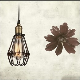 Pendant Lights Vintage amerikkalainen maalaistyylinen muinaisia tapoja takorautainen pieni häkkipisaravalo