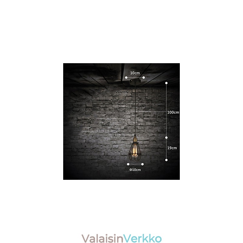 Pendant Lights Vintage amerikkalainen maalaistyylinen muinaisia tapoja takorautainen pieni häkkipisaravalo