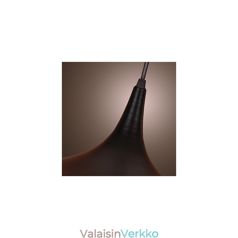 Nykyaikainen alumiininen riippuvalaisin mustalla varjostimella