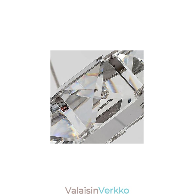 Moderni nykyaikainen kristallikruunu, galvanoitu metalli