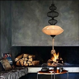 Nordic Retro Industrial Hamp Creative -lintuhäkkilamput