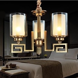 Kiinalaistyylinen lamppu Kuparilamppu Kuparilamppu