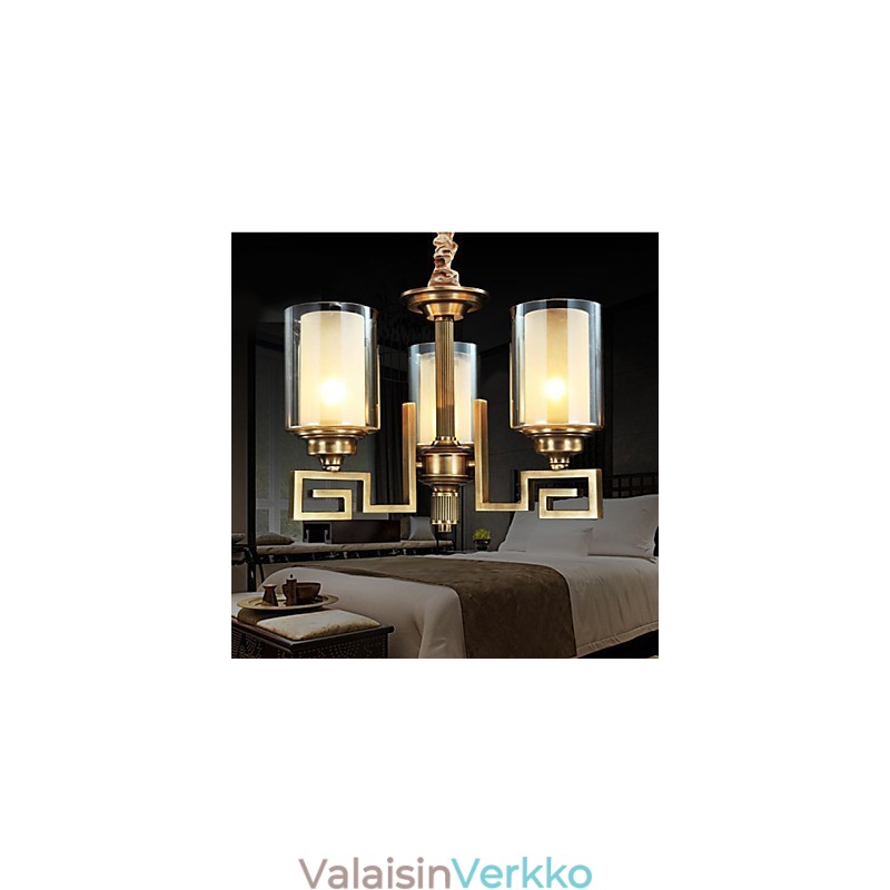 Kiinalaistyylinen lamppu Kuparilamppu Kuparilamppu