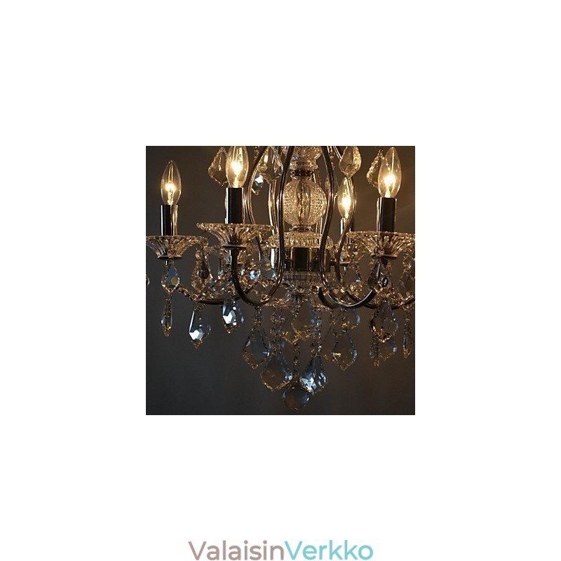 Perinteinen klassinen kristallikromimetallikattokruunu