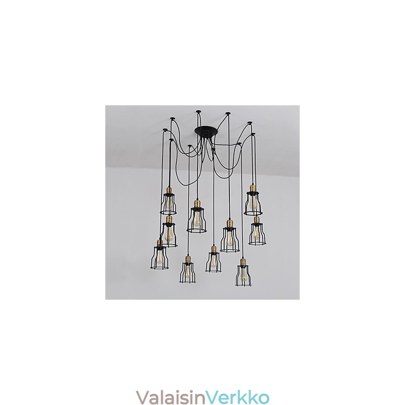 Vintage Edison - Useita säädettävä DIY-kattolamppu Valo riippuvalaisin kattokruunu Moderni tyylikäs teollisuusruokailu