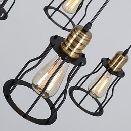 Vintage Edison - Useita säädettävä DIY-kattolamppu Valo riippuvalaisin kattokruunu Moderni tyylikäs teollisuusruokailu