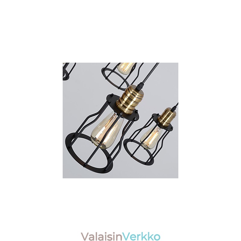 Vintage Edison - Useita säädettävä DIY-kattolamppu Valo riippuvalaisin kattokruunu Moderni tyylikäs teollisuusruokailu