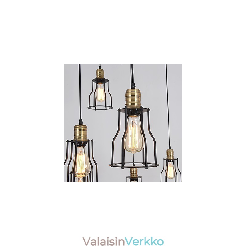 Vintage Edison - Useita säädettävä DIY-kattolamppu Valo riippuvalaisin kattokruunu Moderni tyylikäs teollisuusruokailu