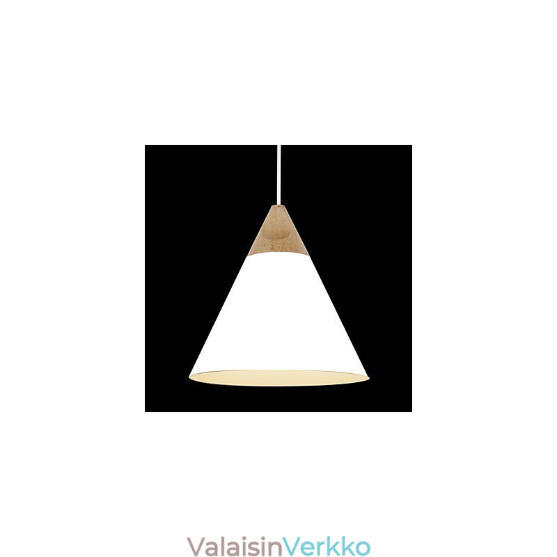 Mini Artistic kartio-riippuvalaisin 1 Vaalea Mordern Simplicity Viimeistely Musta Valkoinen Pölysininen alumiini & puinen pistorasia