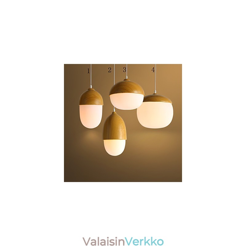 Nordic Contracted Mushroom Creative Nuts, yksipäinen lasikattokruunulamppu