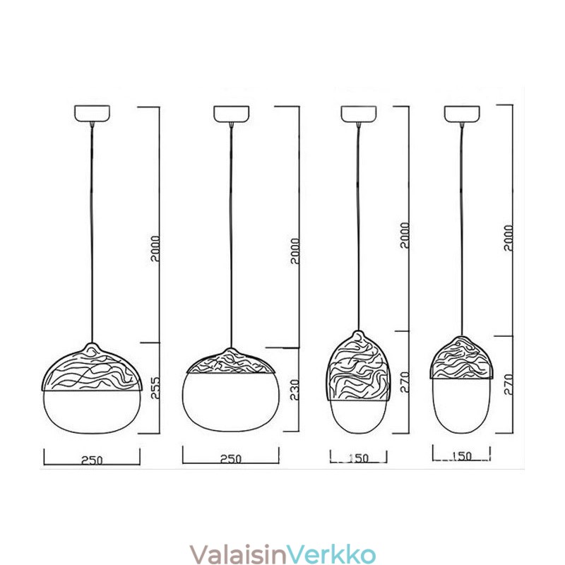 Nordic Contracted Mushroom Creative Nuts, yksipäinen lasikattokruunulamppu