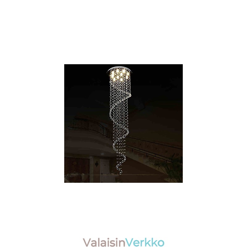 Modernit kristalliriippuvalaisinkruunuvalaisimet yhdellä spiraalilla D70CM H250CM