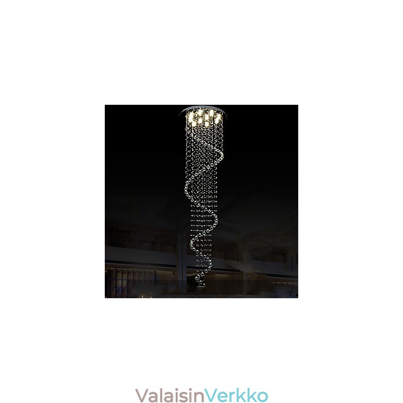 Modernit kristalliriippuvalaisinkruunuvalaisimet yhdellä spiraalilla D70CM H250CM