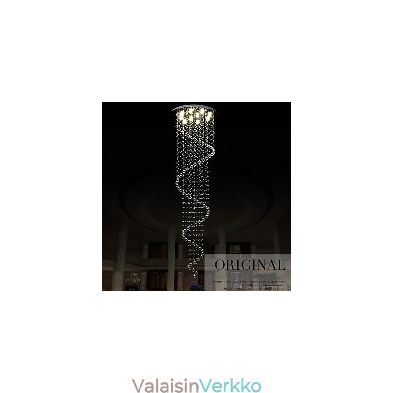Modernit kristalliriippuvalaisinkruunuvalaisimet yhdellä spiraalilla D70CM H250CM
