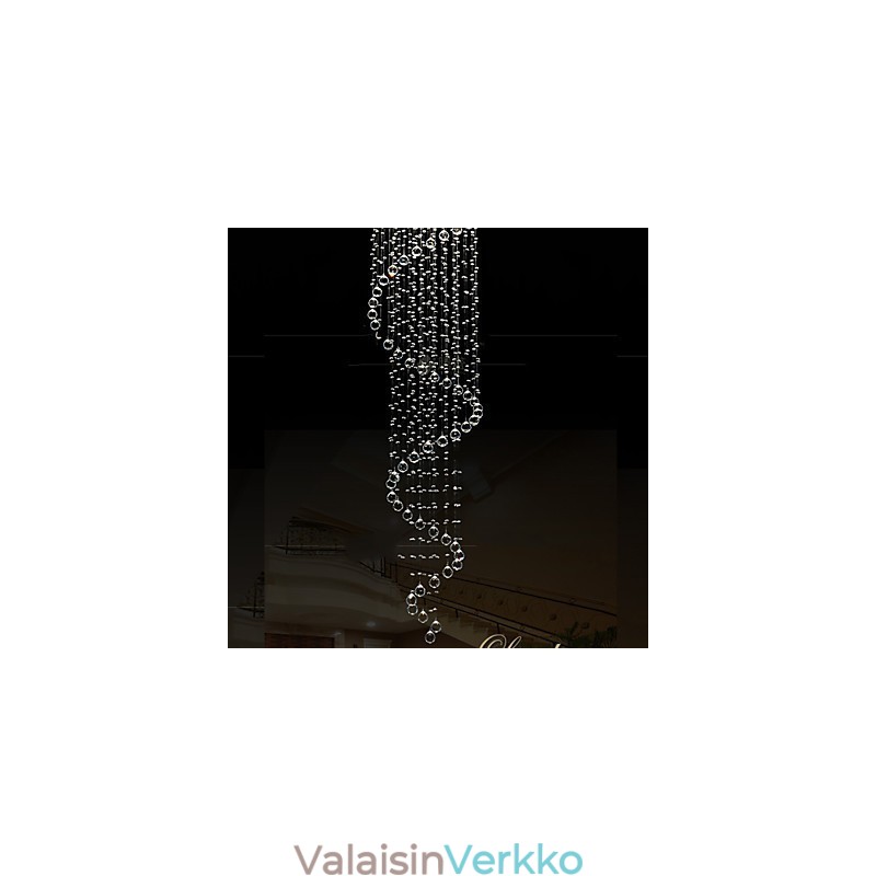 Modernit kristalliriippuvalaisinkruunuvalaisimet yhdellä spiraalilla D70CM H250CM