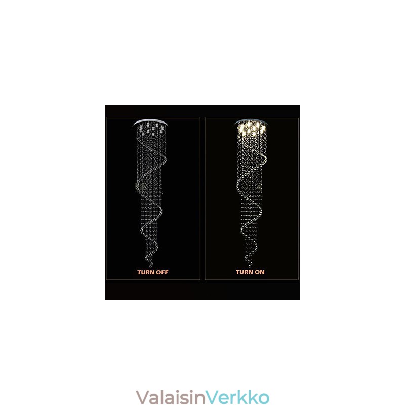 Modernit kristalliriippuvalaisinkruunuvalaisimet yhdellä spiraalilla D70CM H250CM
