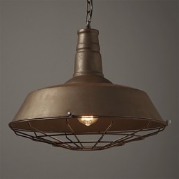 Retro riippuvalaisin 1 Kevyt vanha metalli Material Shade Shop