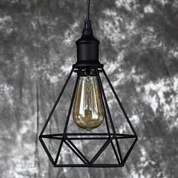 Amerikkalainen pieni teräksinen lintuhäkki riipus Vintage Retro DIY Drop kevyt teollisuusvalaisin kodin sisustamiseen