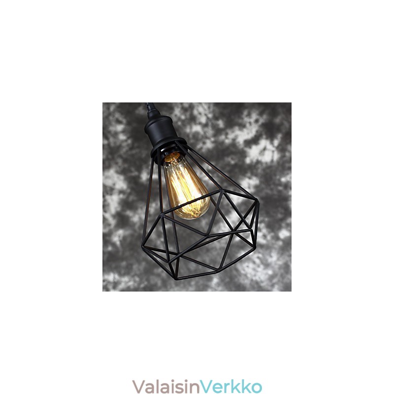 Amerikkalainen pieni teräksinen lintuhäkki riipus Vintage Retro DIY Drop kevyt teollisuusvalaisin kodin sisustamiseen