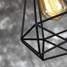 Amerikkalainen pieni teräksinen lintuhäkki riipus Vintage Retro DIY Drop kevyt teollisuusvalaisin kodin sisustamiseen