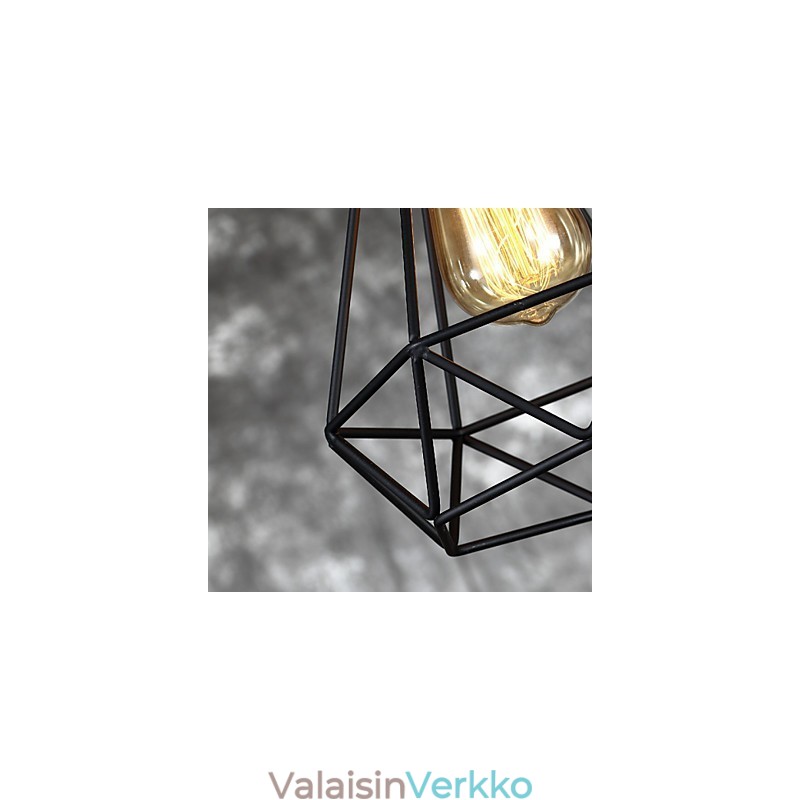 Amerikkalainen pieni teräksinen lintuhäkki riipus Vintage Retro DIY Drop kevyt teollisuusvalaisin kodin sisustamiseen