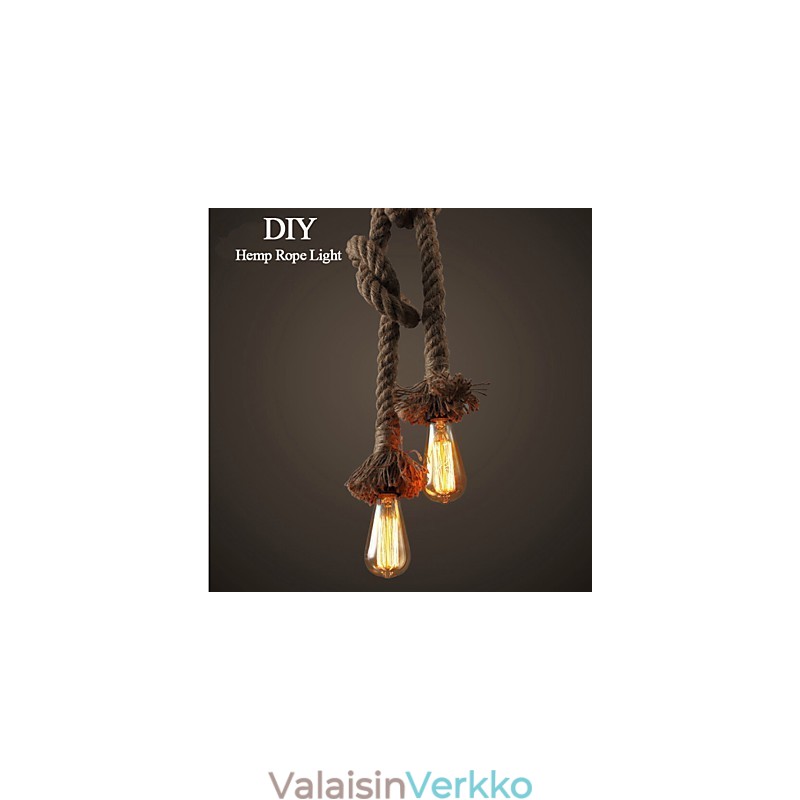 1 Kevyt DIY Art hamppuköysi Kevyt luova hamppuköysipisaravalo