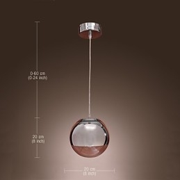 Moderni nykyaikainen Globe Mini-tyylinen kromimetalliriippuvalaisin