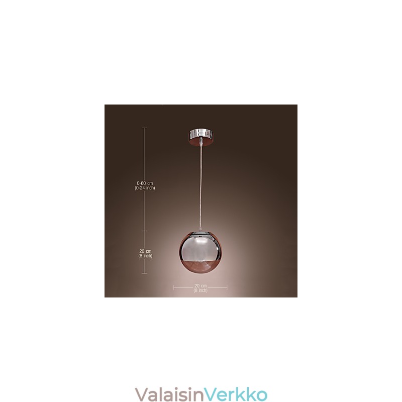 Moderni nykyaikainen Globe Mini-tyylinen kromimetalliriippuvalaisin