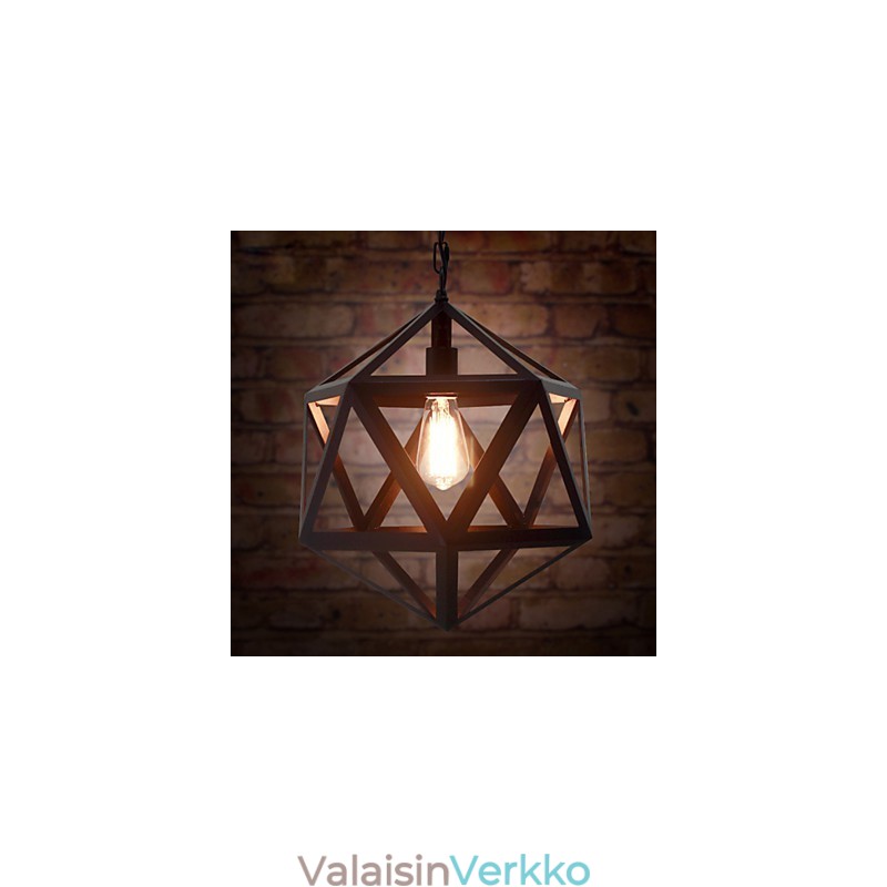 Retro teollinen valaisin hexahedron taiteellista omaperäisyyttä takorauta riippuvalaisin