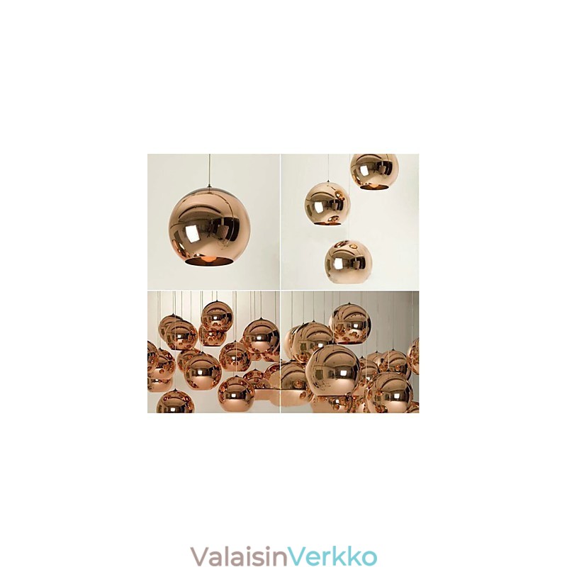 Creative Simple Glass Nordic Retro Galvanoitu palloriippuvalaisin