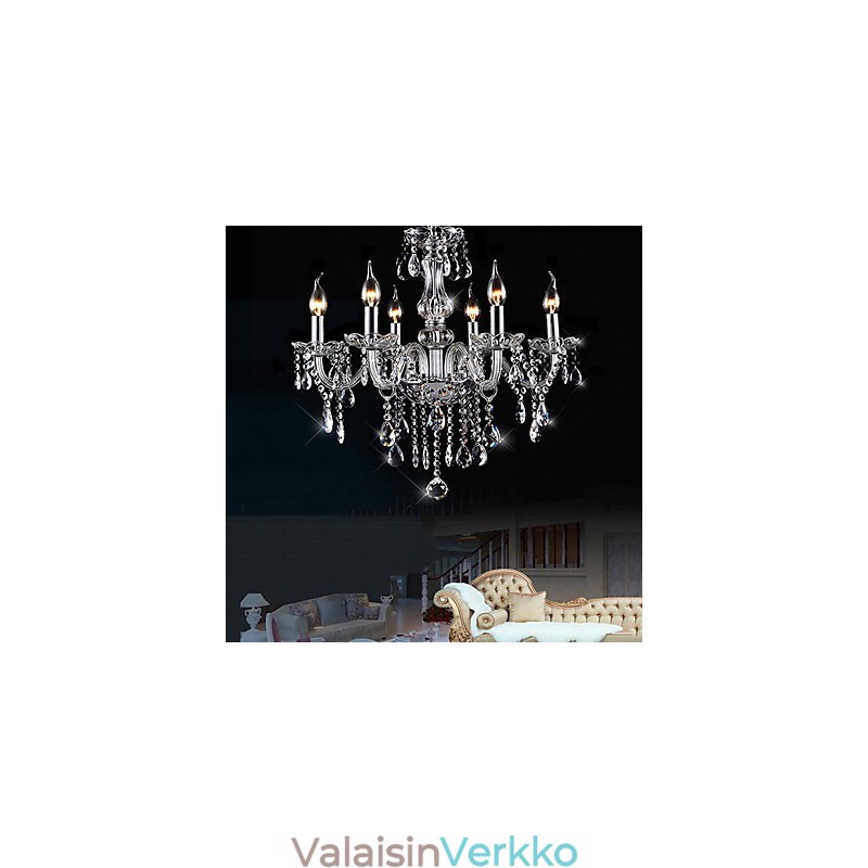 Perinteinen klassinen vintage kristallikruunu, galvanoitu kristallikruunu
