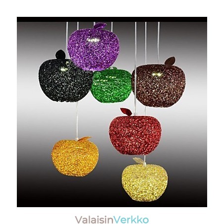 Kudottu alumiininen kattokruunu, jossa on seitsemän otsalamppu Apple Kudottu alumiininen kattokruunu, jossa on seitsemän otsalamppu Apple