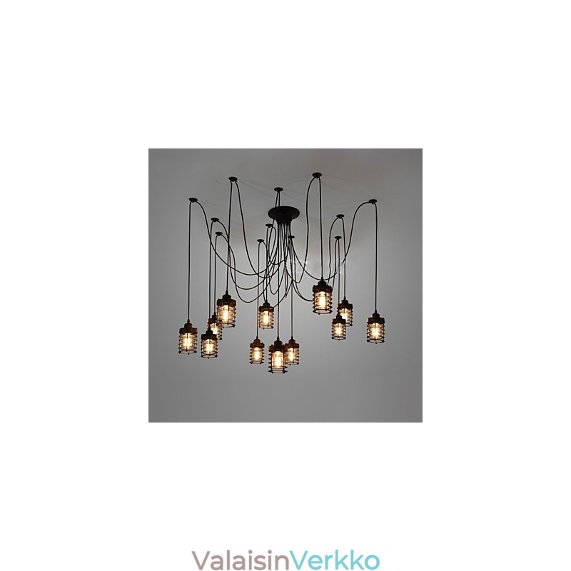 Vintage Edison - Useita säädettävä DIY-kattolamppu Valo riippuvalaisin kattokruunu Moderni tyylikäs teollisuusruokailu