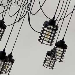 Vintage Edison - Useita säädettävä DIY-kattolamppu Valo riippuvalaisin kattokruunu Moderni tyylikäs teollisuusruokailu