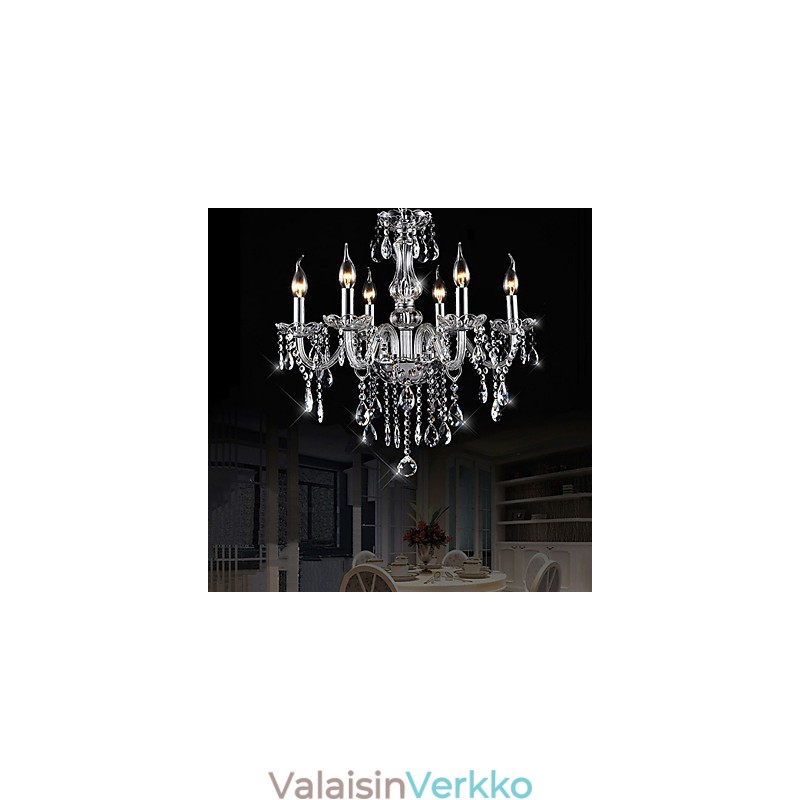 Perinteinen klassinen vintage kristallikruunu, galvanoitu kristallikruunu