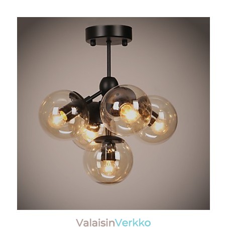 Kattokruunu 5 Valot Lasipallo Valot Retro Outdoors Autotalli Metalli