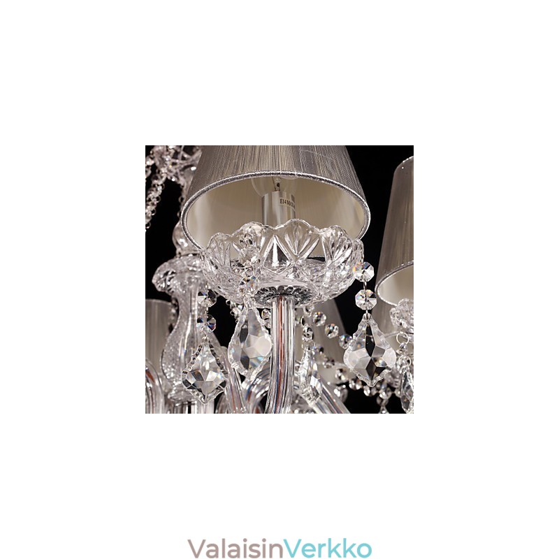 Kattokruunu Crystal Luxury Modern Living 8 valoa