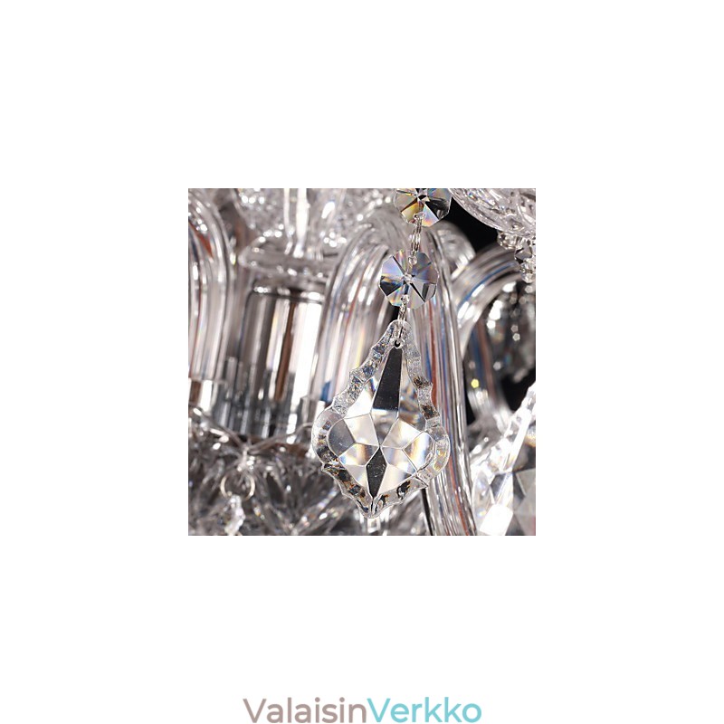Kattokruunu Crystal Luxury Modern Living 8 valoa