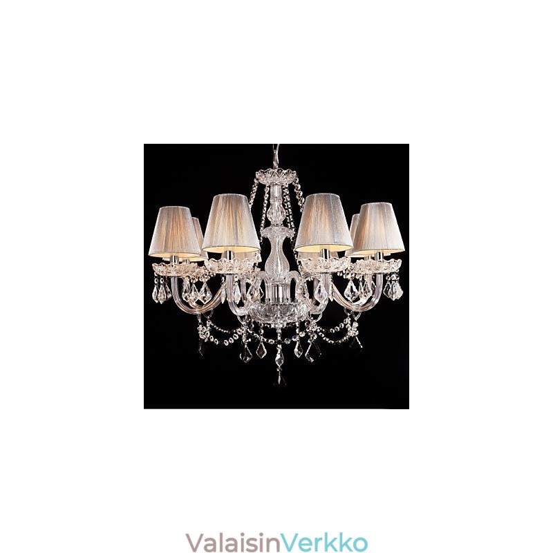 Kattokruunu Crystal Luxury Modern Living 8 valoa